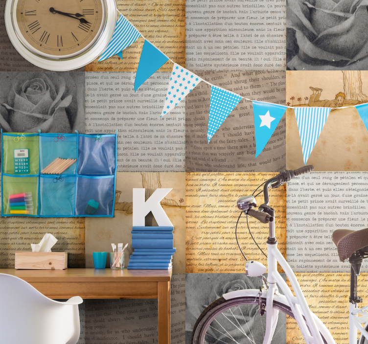 墙纸刻字 小王子拼贴 - TenStickers