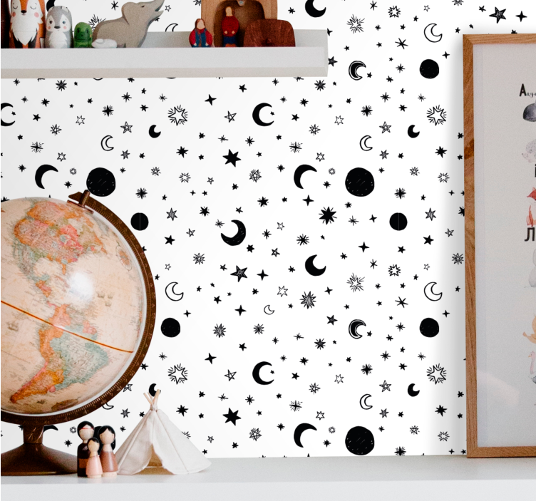 星星墙纸打造梦幻夜空 - TenStickers