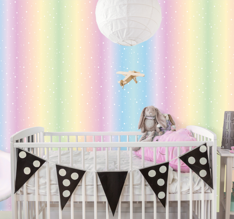 星星墙纸 柔和的星空渐变 - TenStickers