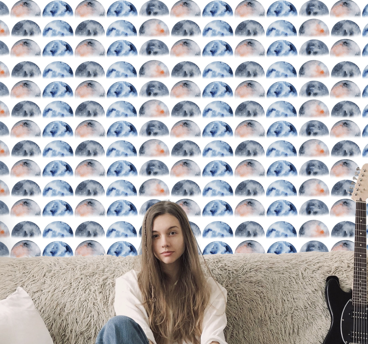 星星墙纸 天月 - TenStickers