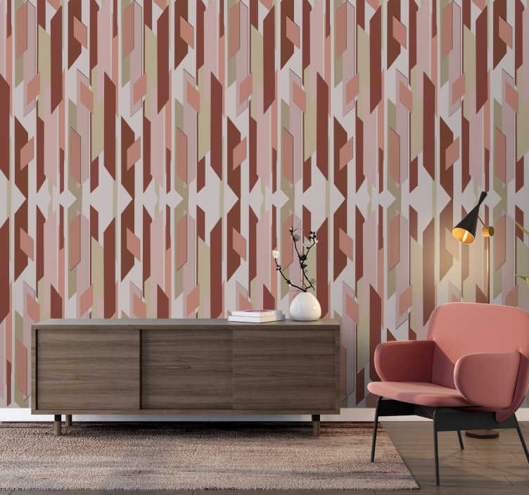 草莓领域抽象壁纸 - TenStickers