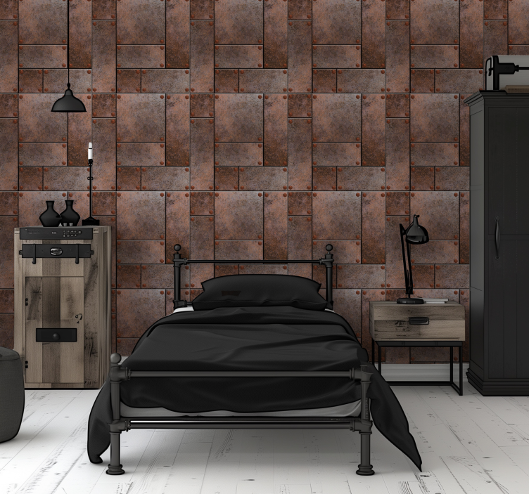 少女房卧室壁纸 金属板 - TenStickers