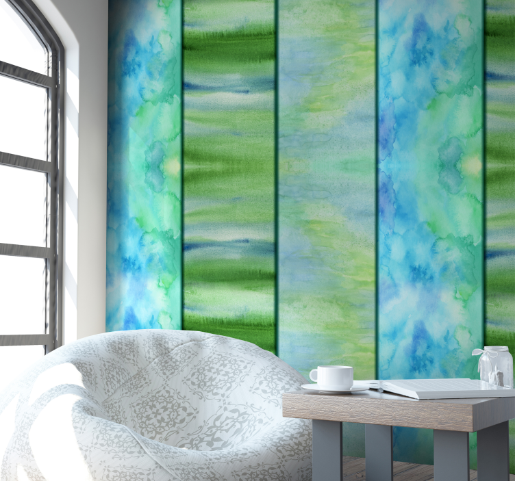 绿松石河流抽象壁纸 - TenStickers