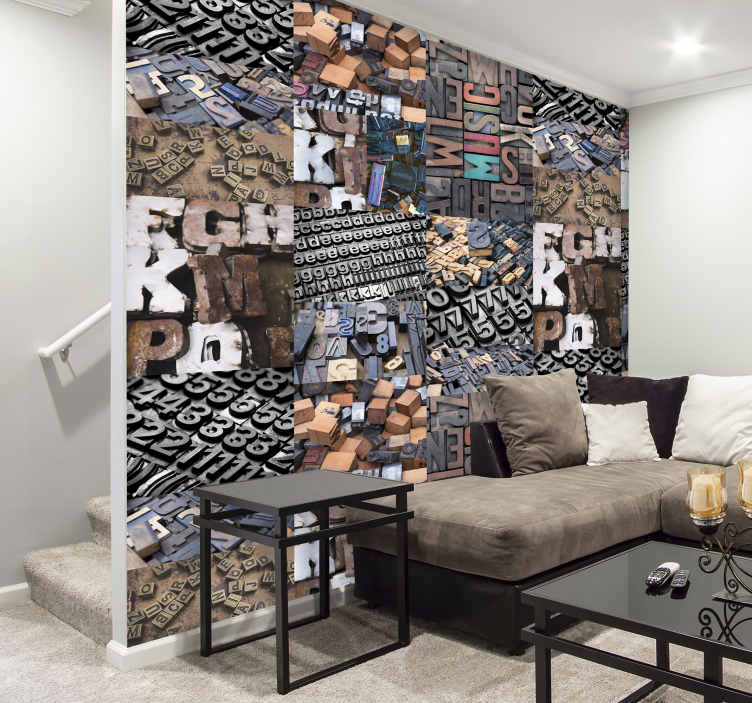 墙纸刻字 字母拼贴 - TenStickers