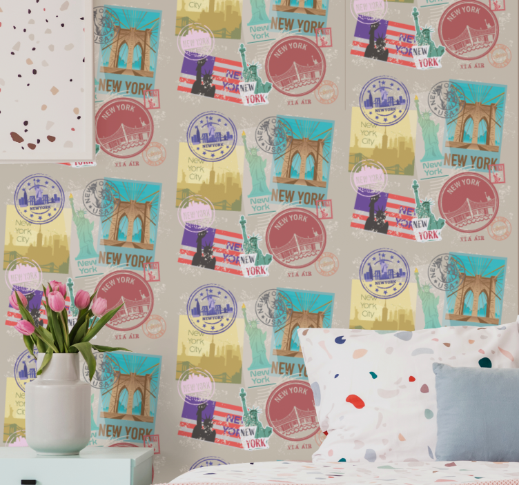 纽约壁纸 纽约邮票 - TenStickers