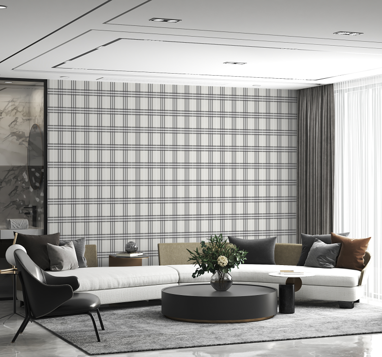 方形墙纸 交错图案 - TenStickers